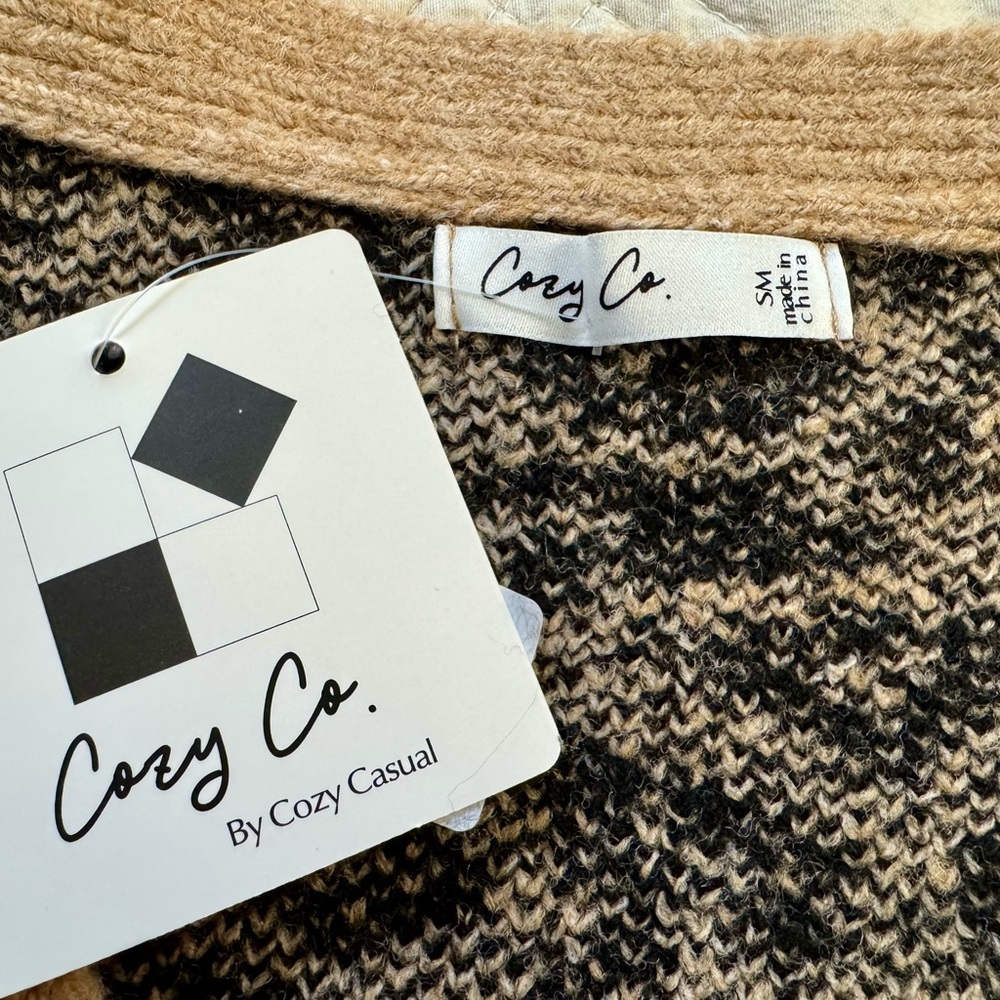 Cozy Co Casual Lace Up Leopard Print Cardigan - Picture 2 of 9